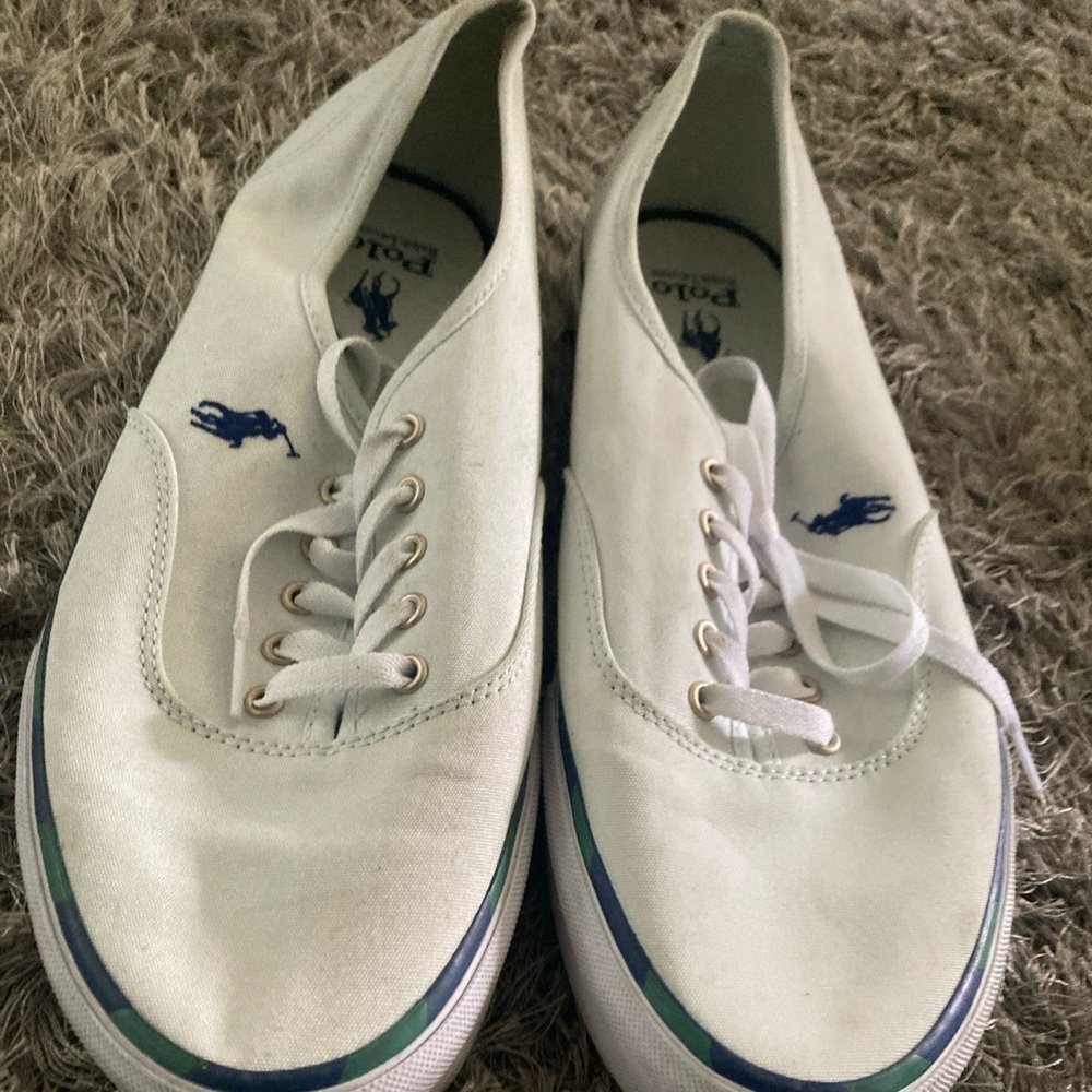 Ralph Lauren low top casual shoes men size 13 light green